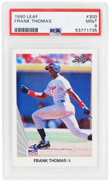 Frank Thomas (Chicago White Sox) 1990 Leaf Baseball #300 RC Rookie Card - PSA 9 MINT (New Label)