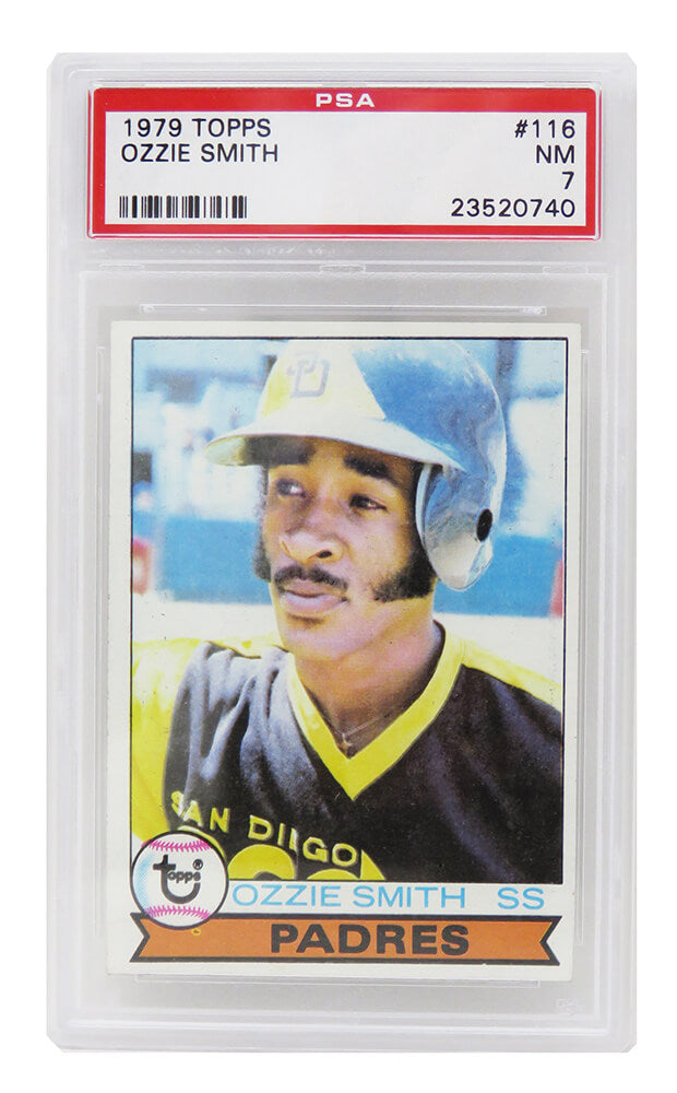 Ozzie Smith (San Diego Padres) 1979 Topps Baseball RC Rookie Card #116 - PSA 7 NM (A)