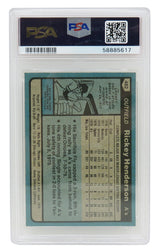 Rickey Henderson (Oakland A's) 1980 Topps Baseball #482 RC Rookie Card - PSA 8 NM-MT (N)