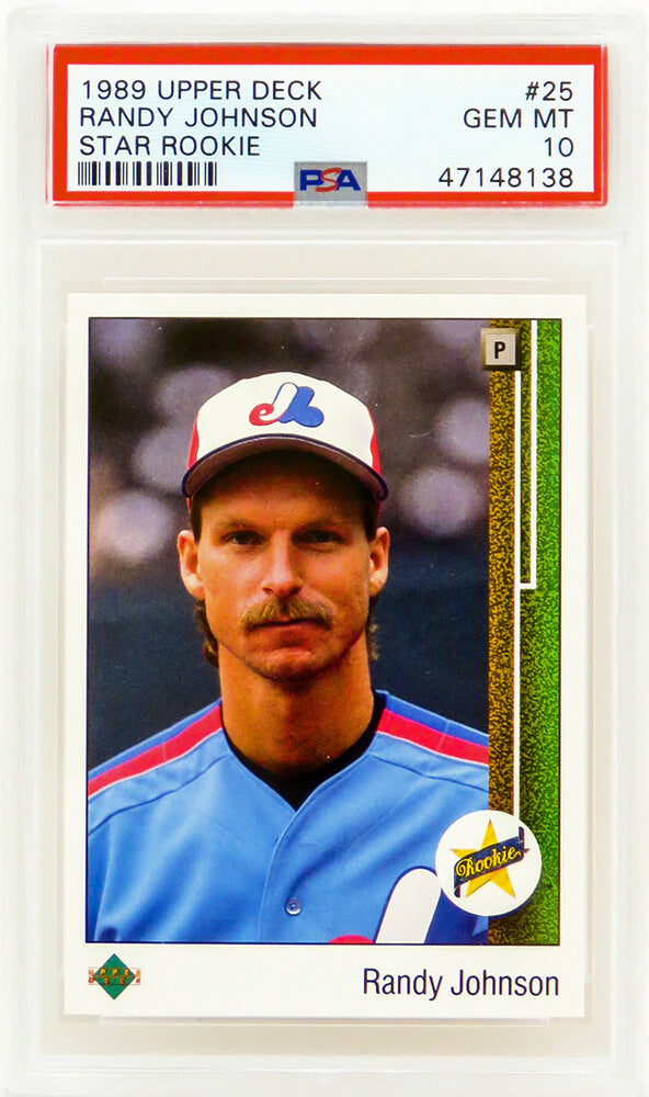Randy Johnson (Montreal Expos) 1989 Upper Deck Baseball #25 RC Rookie Card - PSA 10 GEM MINT