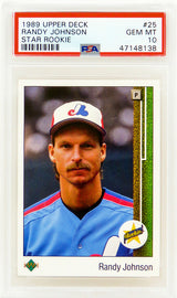 Randy Johnson (Montreal Expos) 1989 Upper Deck Baseball #25 RC Rookie Card - PSA 10 GEM MINT