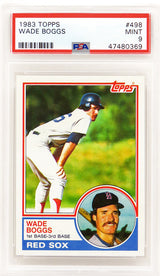 Wade Boggs (Boston Red Sox) 1983 Topps Baseball #498 RC Rookie Card - PSA 9 MINT