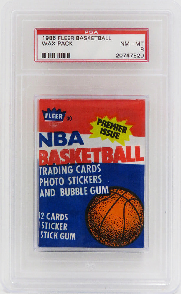 1986 Fleer Basketball Wax Pack - PSA 8 (Dominique Wilkins Sticker On Back) Michael Jordan RC??