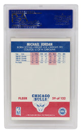 Michael Jordan (Chicago Bulls) 1987 Fleer Basketball (2nd Year Card) #59 - PSA 9 MINT