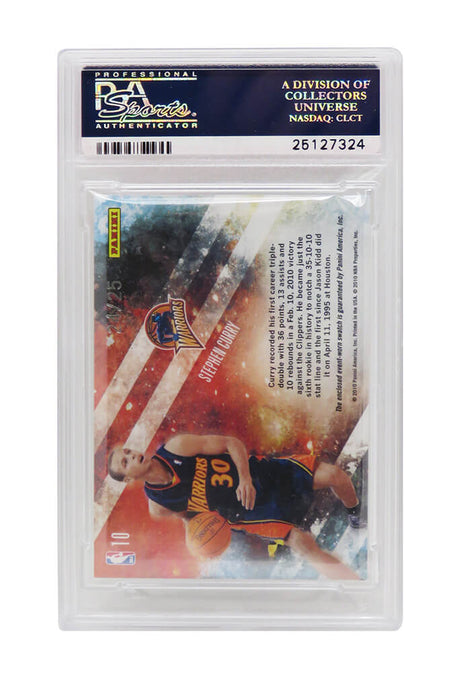 Stephen Curry (Golden State Warriors) 2009 Panini Absolute Memorabilia Jumbo Material #10 RC #24/25 Card - PSA 10 (Pop 1)