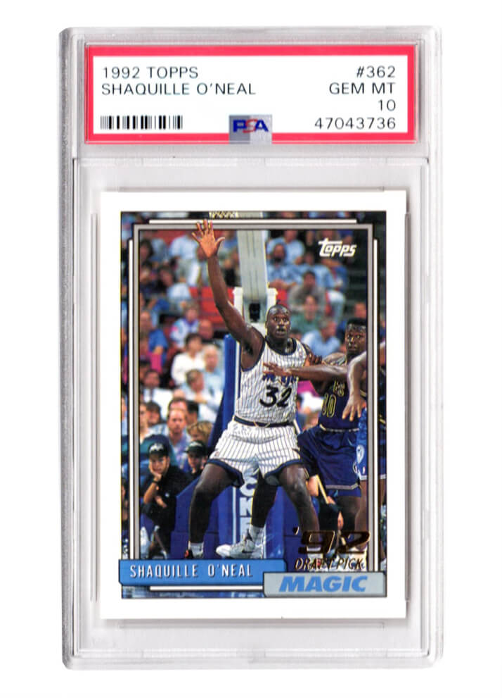 Shaquille O'Neal 1992 Topps Basketball #362 RC Rookie Card - PSA 10 GEM MINT (New Label)