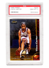 Vince Carter (Toronto Raptors) 1998 Topps Finest Basketball #230 RC Rookie Card - PSA 10 GEM MINT