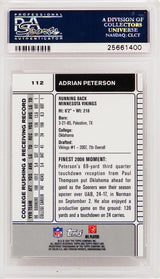 Adrian Peterson (Minnesota Vikings) 2007 Topps Finest Football #112 RC Rookie Card - PSA 10 GEM MINT (Silver Label)