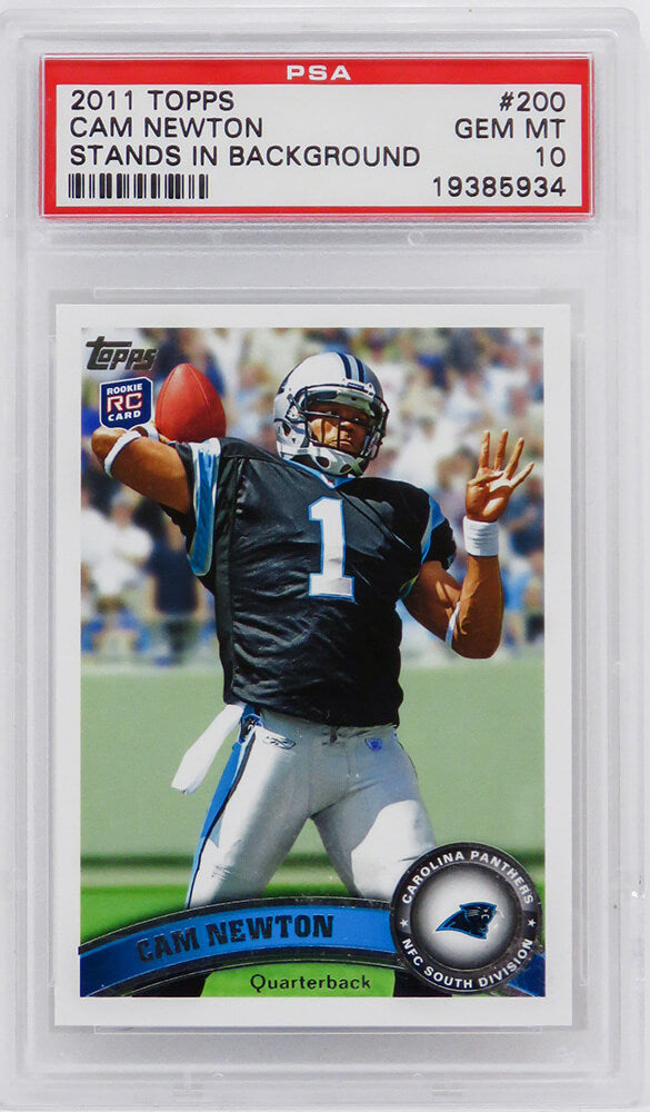 Cam Newton (Carolina Panthers) 2011 Topps Football #200 RC Rookie Card - PSA 10 GEM MINT