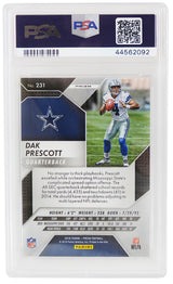 Dak Prescott (Dallas Cowboys) 2016 Panini Prizm Football #231 Prizm RC Rookie Card - PSA 10 GEM MINT (New Label)