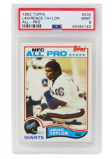Lawrence Taylor (New York Giants) 1982 Topps Football #434 RC Rookie Card - PSA 9 MINT (F)