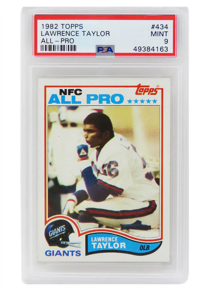 Lawrence Taylor (New York Giants) 1982 Topps Football #434 RC Rookie Card - PSA 9 MINT (F)
