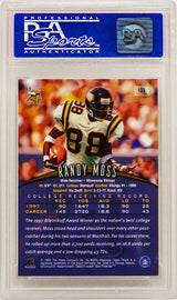 Randy Moss (Minnesota Vikings) 1998 Topps Finest Football #135 RC Rookie Card w/Coating - PSA 10 GEM MINT
