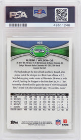 Russell Wilson (Seattle Seahawks) 2012 Topps Passing - Stands Visible RC Rookie Card #165 (PSA 10 - GM MT) (New Label)