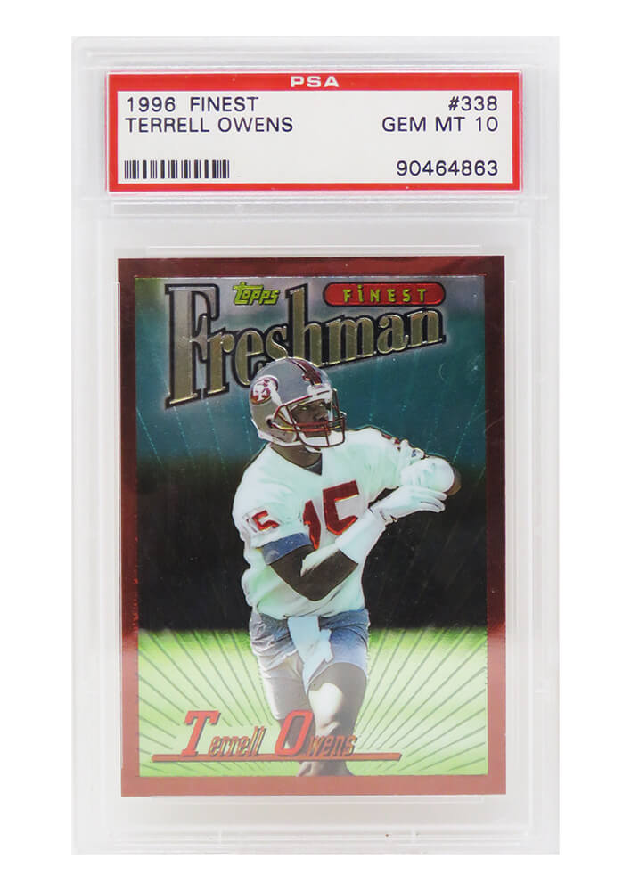Terell Owens (San Francisco 49ers) 1996 Topps Finest Football RC Rookie Card #338 - PSA 10 GEM MINT