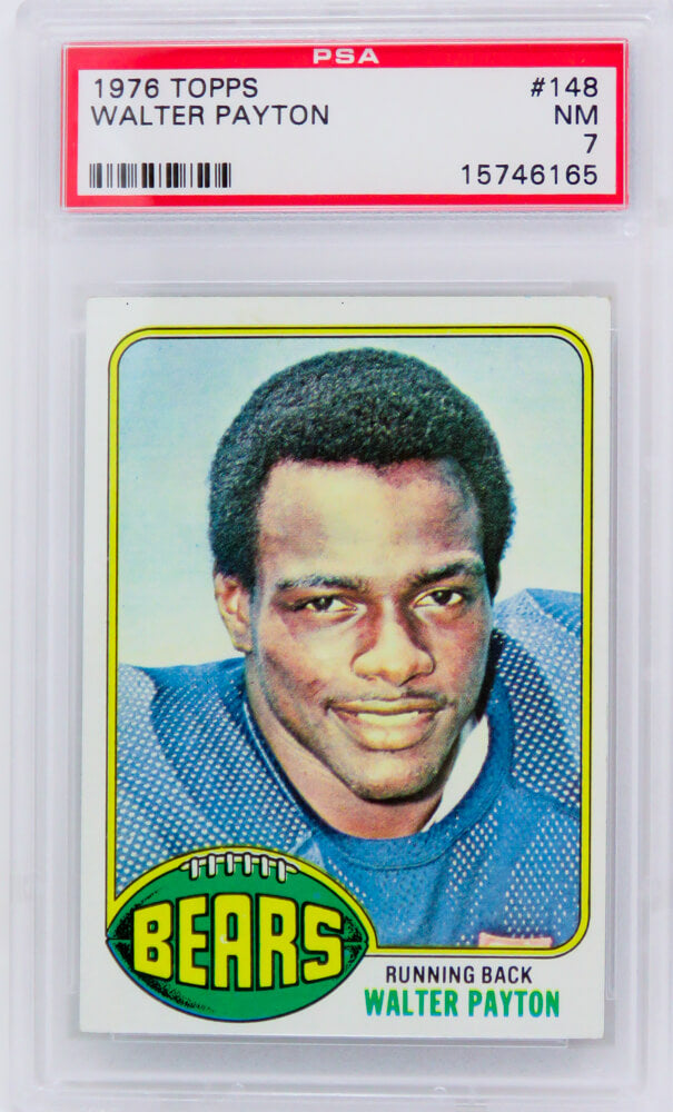 Walter Payton (Chicago Bears) 1976 Topps Football #148 RC Rookie Card - PSA 7 NM (A)