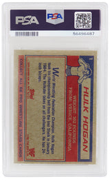 Hulk Hogan 1985 Topps WWF Pro Wrestling Stars (Yellow Background) Rookie Card #1 - (PSA 7 - NM)