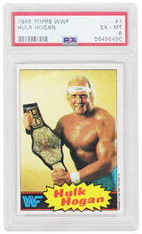 Hulk Hogan 1985 Topps WWF Pro Wrestling Stars (Yellow Background) Rookie Card #1 - (PSA 6 - EX-MT)