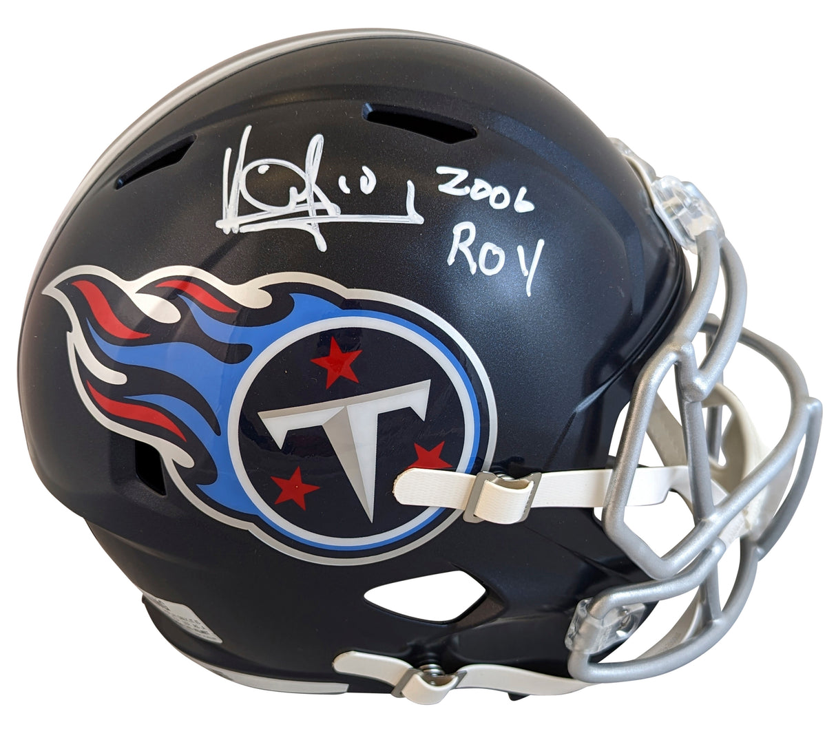 Titans Vince Young "2006 ROY" Signed Full Size Speed Rep Helmet BAS Witnessed
