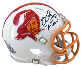 Buccaneers Mike Alstott "A-Train" Signed 76-96 TB Speed Mini Helmet BAS Witness