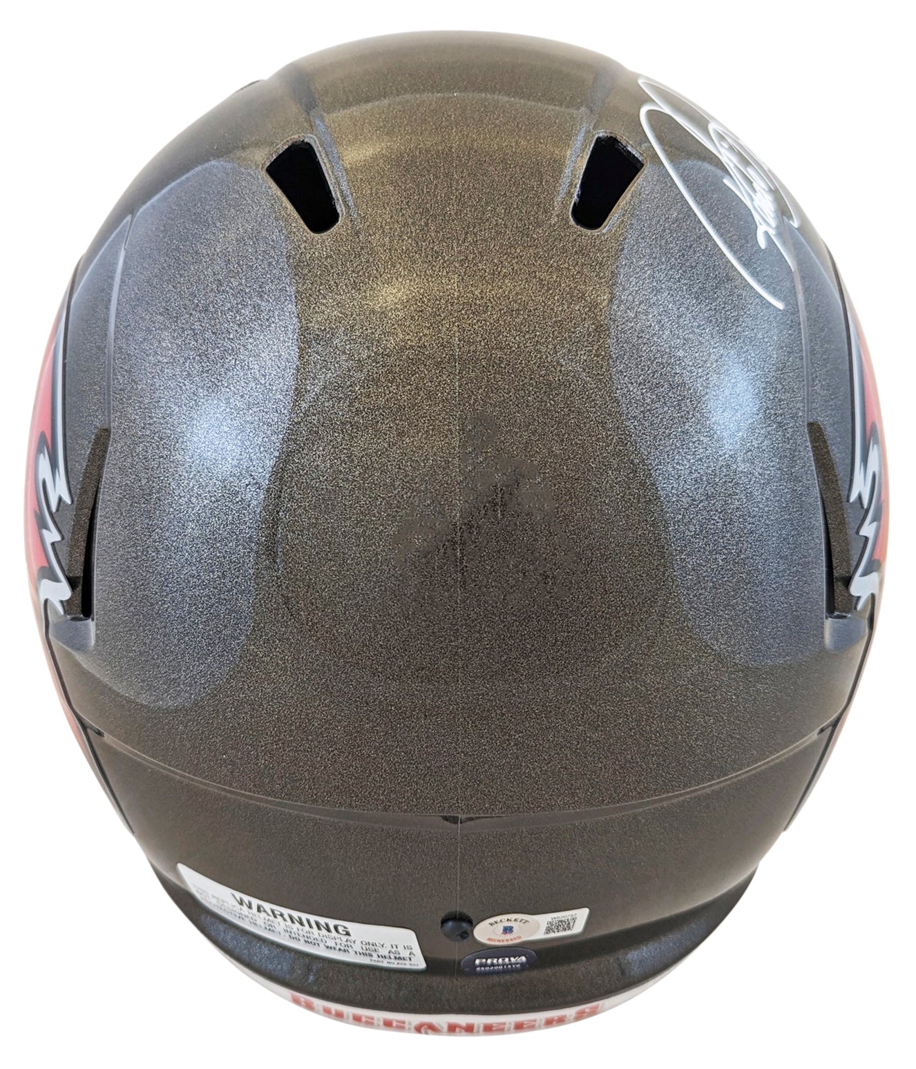 Buccaneers Ronde Barber Authentic Signed Full Size Speed Rep Helmet BAS Witness