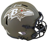Ravens Ed Reed Signed Salute To Service Full Size Speed Proline Helmet BAS Wit