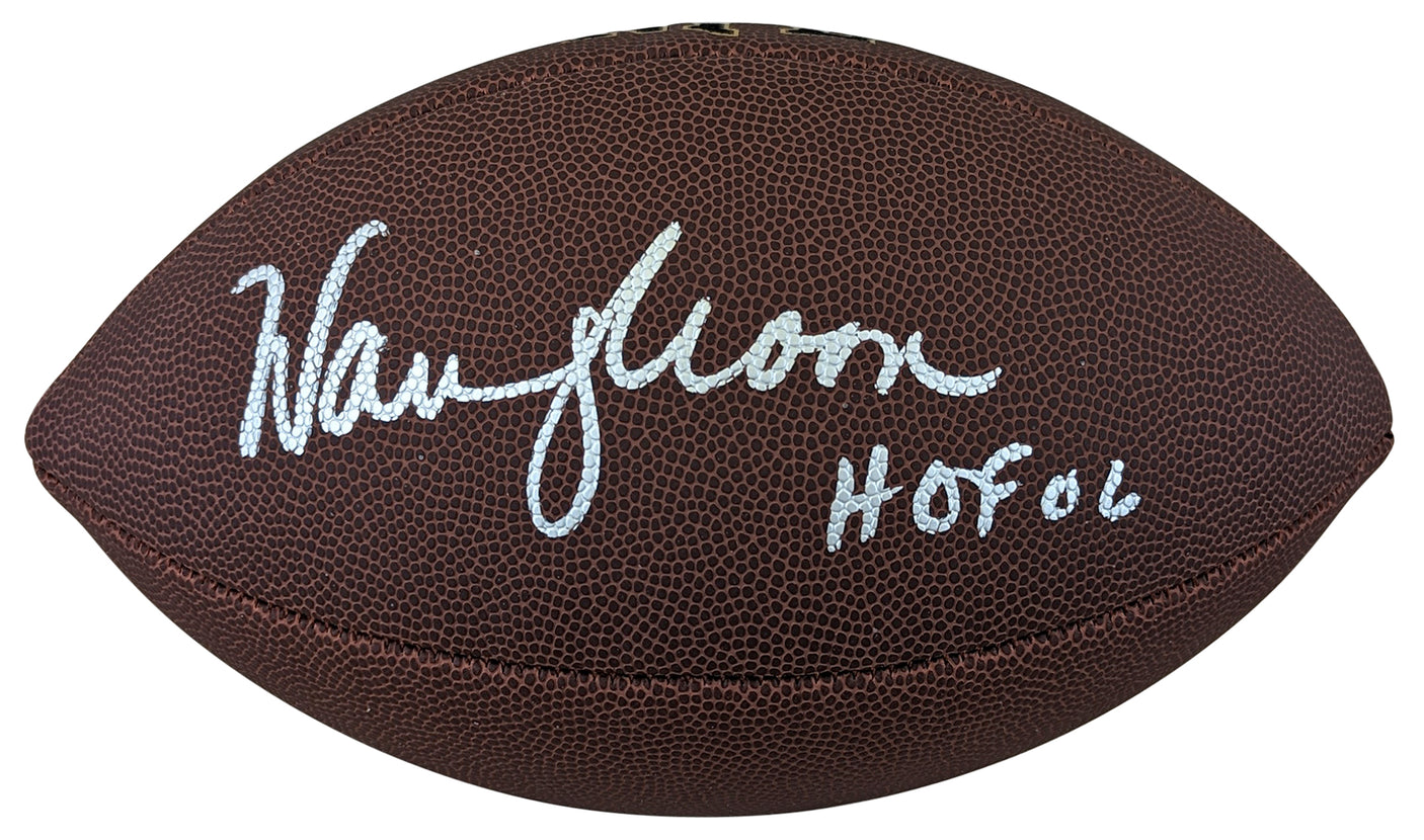 Oilers Warren Moon "HOF 06" Signed Wilson Super Grip Nfl Football BAS Witnessed