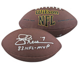 Joe Theismann "83 NFL MVP" Signed Wilson Super Grip Nfl Football BAS Witnessed