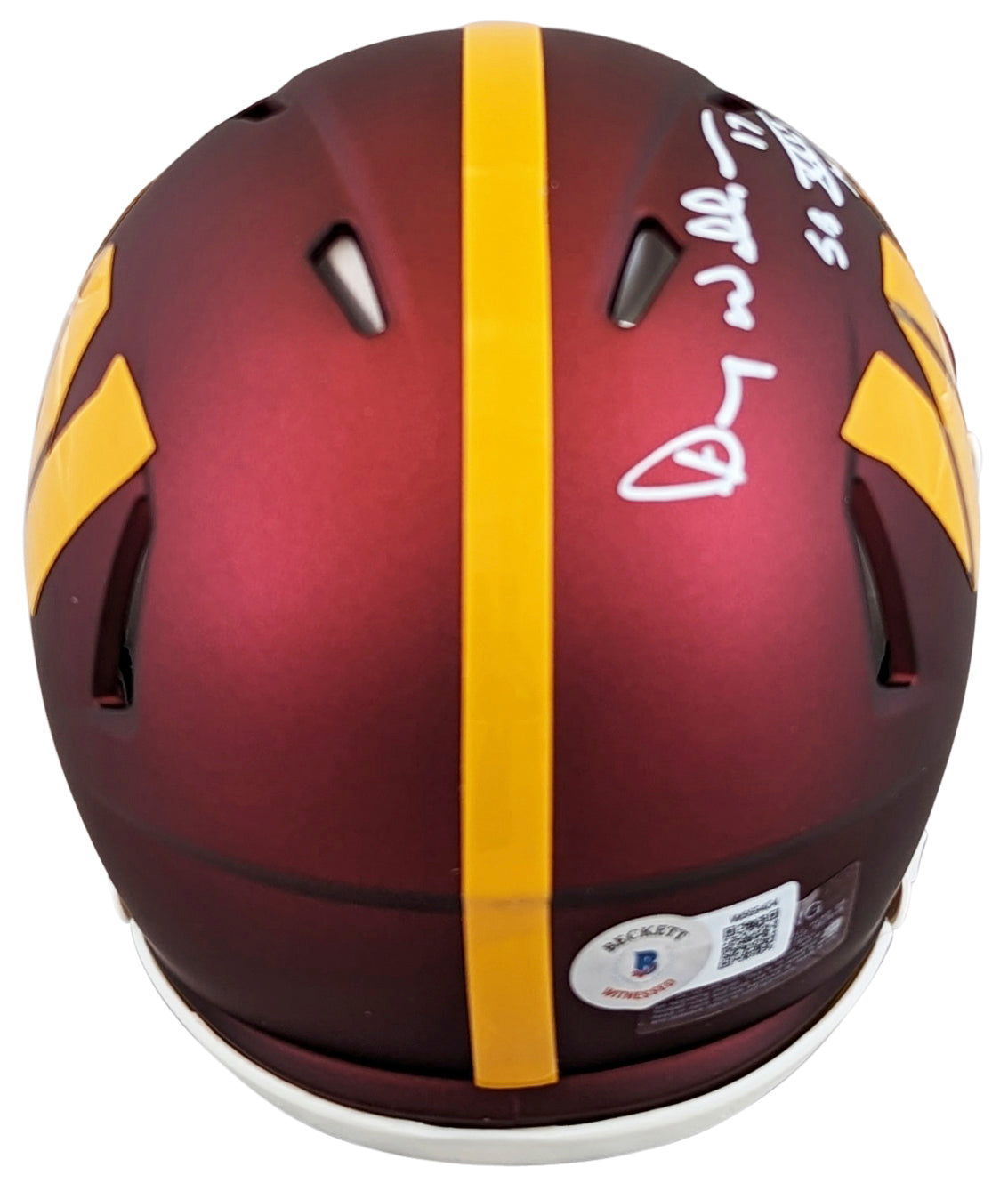 Commanders Doug Williams "SB XXII MVP" Signed Speed Mini Helmet BAS Witnessed