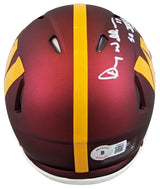 Commanders Doug Williams "SB XXII MVP" Signed Speed Mini Helmet BAS Witnessed