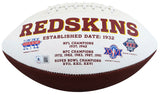 Redskins John Riggins Signed Rawlings White Panel Logo Football W/ Case BAS Wit