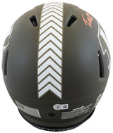 Bengals Tee Higgins Signed Salute To Service F/S Speed Proline Helmet BAS Wit