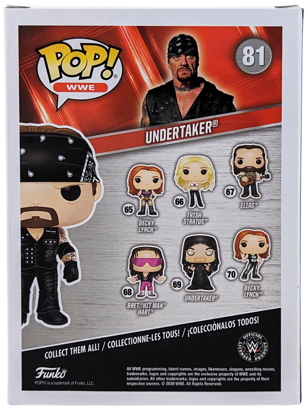 The Undertaker Authentic Signed WWE #81 Funko Pop Vinyl Figure BAS Witnessed