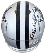 Cowboys Ed "Too Tall" Jones "America's Team" Signed Speed Mini Helmet BAS Wit