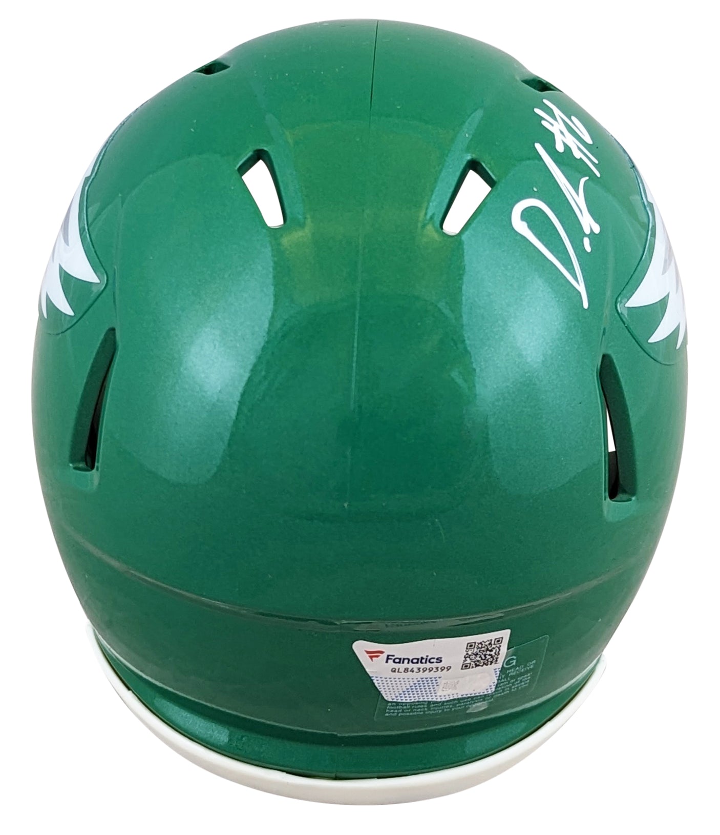 Eagles DeVonta Smith Signed 2023 On Field Alt Speed Mini Helmet W/ Case Fanatics