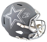 Cowboys Emmitt Smith Signed Slate Full Size Speed Rep Helmet W/ Case BAS Witness