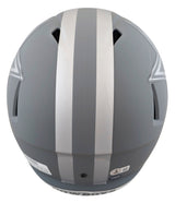 Cowboys Emmitt Smith Signed Slate Full Size Speed Rep Helmet W/ Case BAS Witness