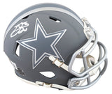 Cowboys Emmitt Smith Authentic Signed Slate Speed Mini Helmet BAS Witnessed