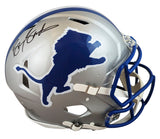 Lions Barry Sanders Signed 83-01 TB Speed F/S Speed Proline Helmet W/ Case BAS W