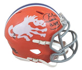 Broncos Karl Mecklenburg Authentic Signed 1966 TB Speed Mini Helmet BAS Witness