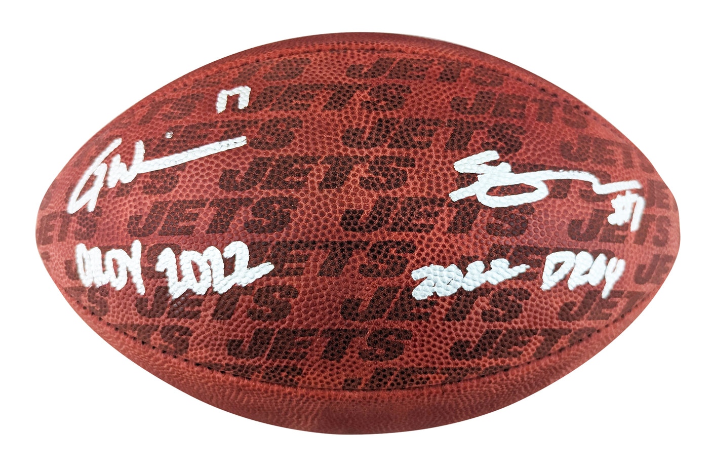 Ahmad "Sauce" Gardner & Garrett Wilson Signed "Duke" Showcase Nfl Football BAS W
