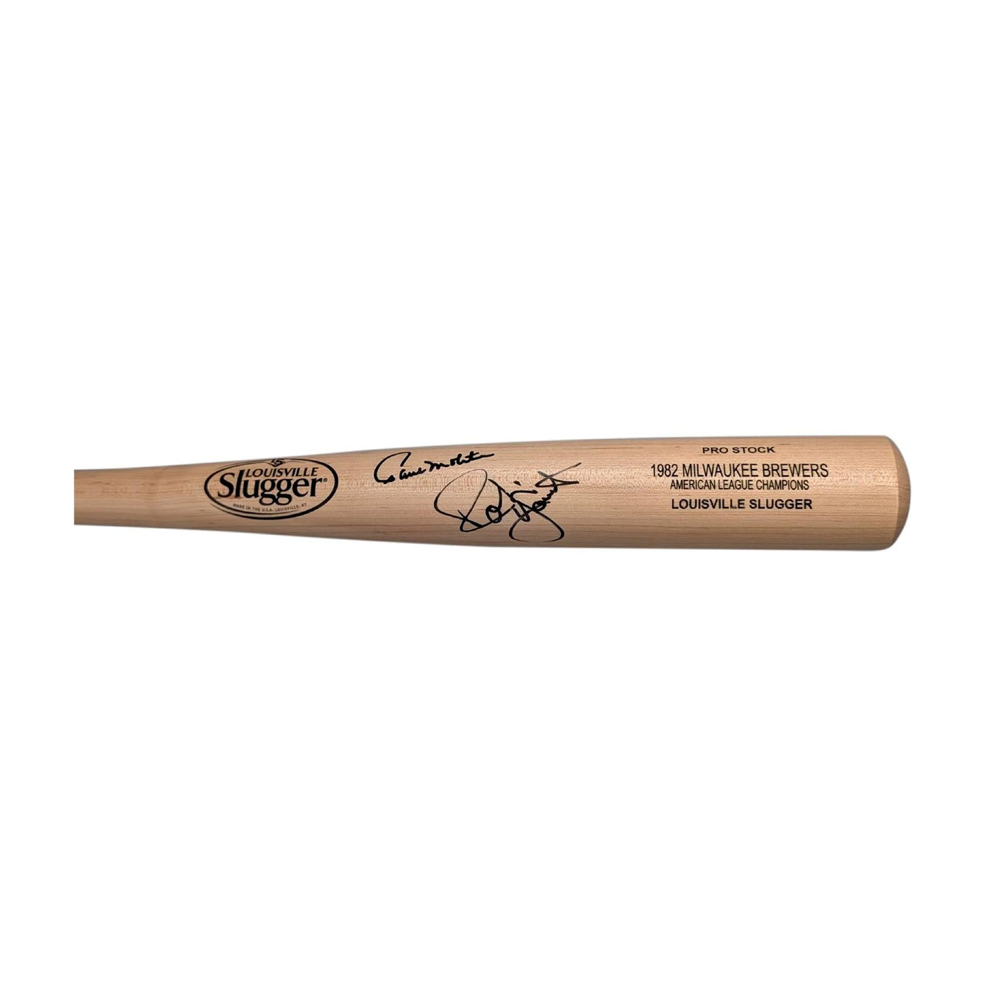 Paul Molitor Robin Yount Signed Authentic Louisville Slugger Bat Brewers