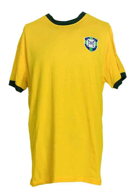 Pele Signed Brazil Soccer Jersey BAS