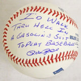Pete Rose Signed Autographed MLB Baseball w/'I'd Walk Thru Hell In A Gasoline Suit To Play Baseball' PSA/DNA