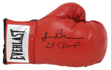 Hasim Rahman Signed Everlast Red Boxing Glove w/2x Champ