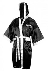 Hasim Rahman Signed Title Black & White Boxing Robe w/2x Champ