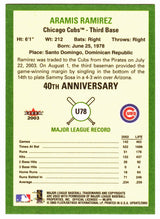 Aramis Ramirez Signed Chicago Cubs 2003 Fleer Tradition Update Baseball Card #78