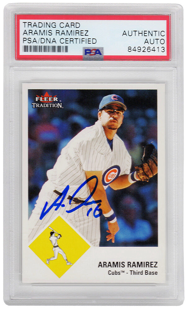Aramis Ramirez Signed Chicago Cubs 2003 Fleer Tradition Update Baseball Card #78 - (PSA Encapsulated)