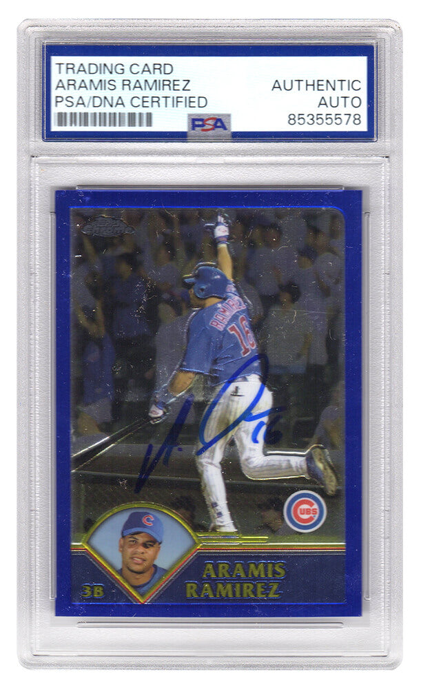 Aramis Ramirez Signed Cubs 2003 Topps Traded Chrome Baseball Card #T112 - (PSA Encapsulated)