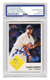 Aramis Ramirez Signed Cubs 2003 Fleer Tradition Update Baseball Card #78 - (PSA Encapsulated)